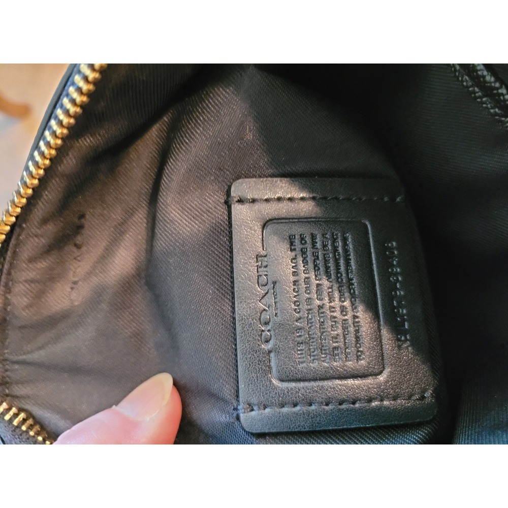 Coach Emery Crossbody Bag Black Pebble Leather Gold Hardware Womens - Picture 3 of 3